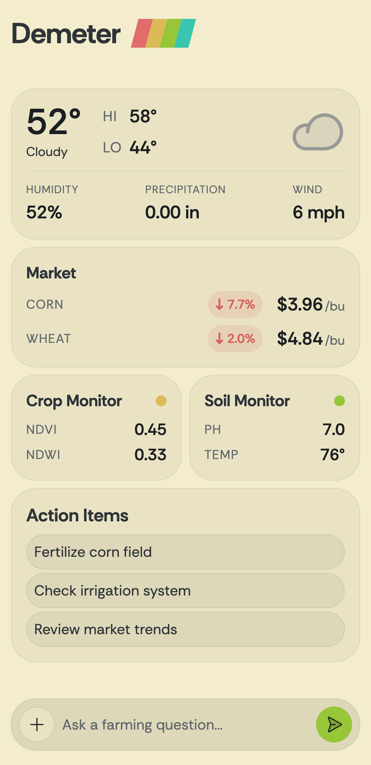 an ai farming assistant powered by real-time data