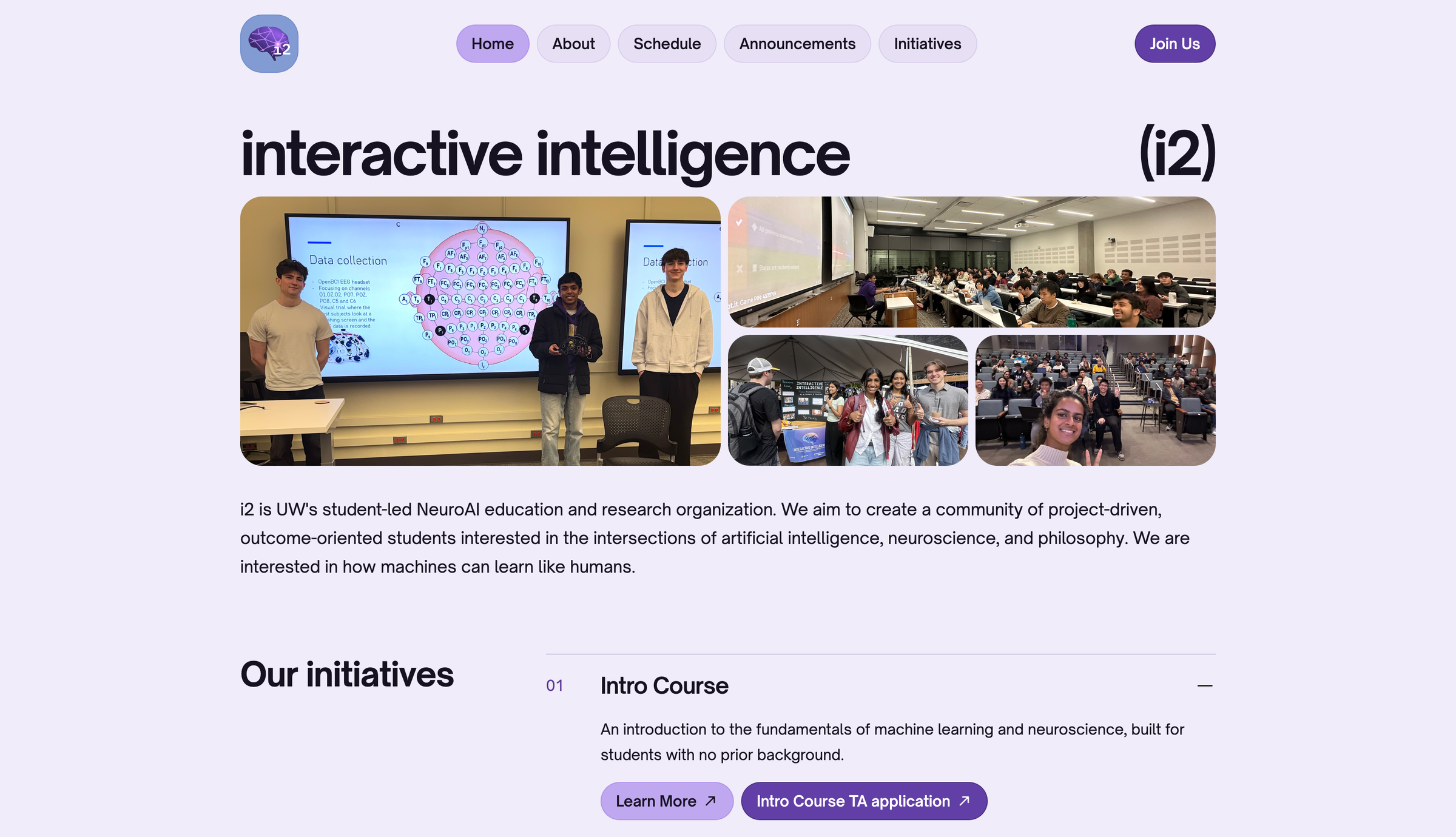 website and branding for uw's neuro/ai club