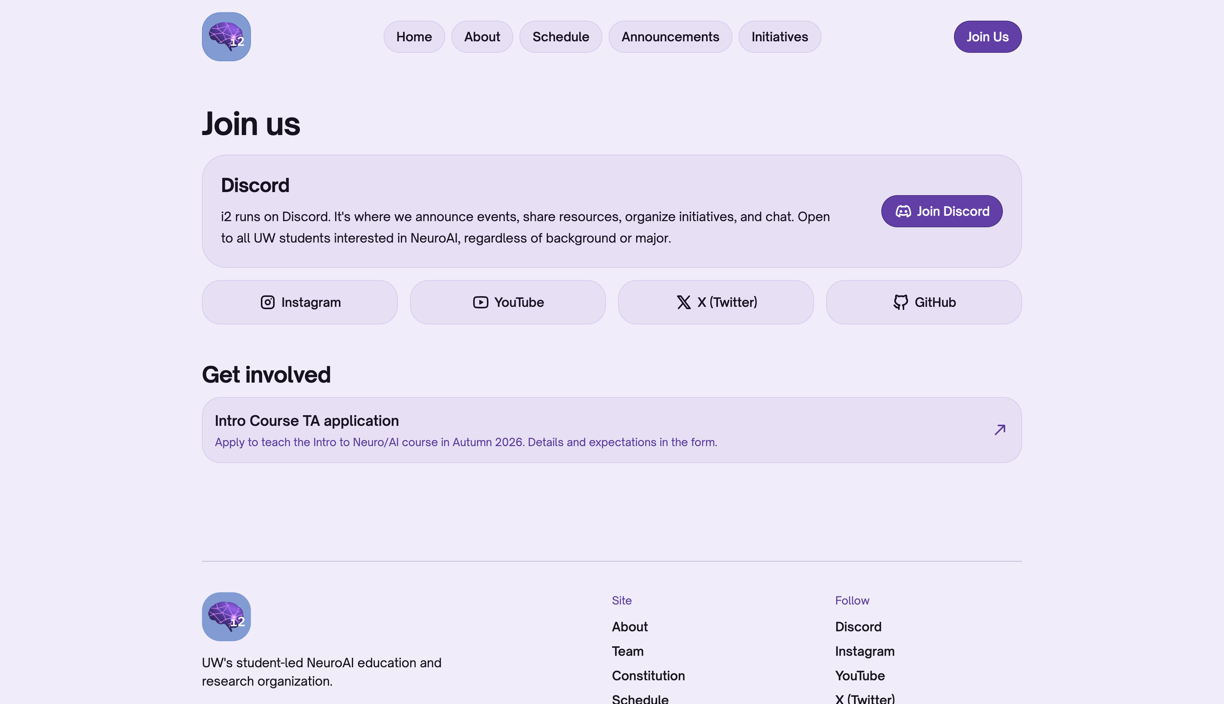 website and branding for uw's neuro/ai club