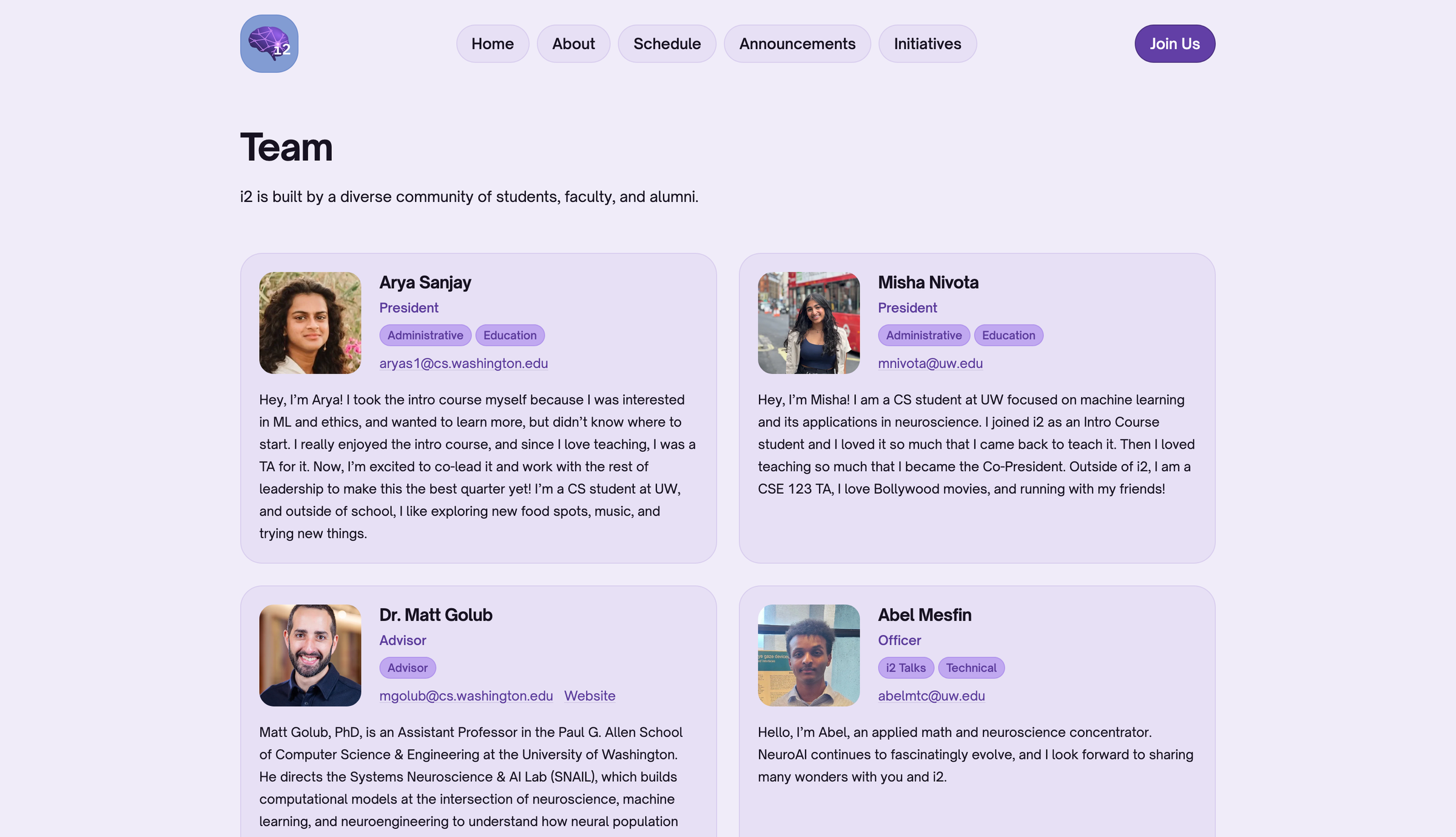 website and branding for uw's neuro/ai club