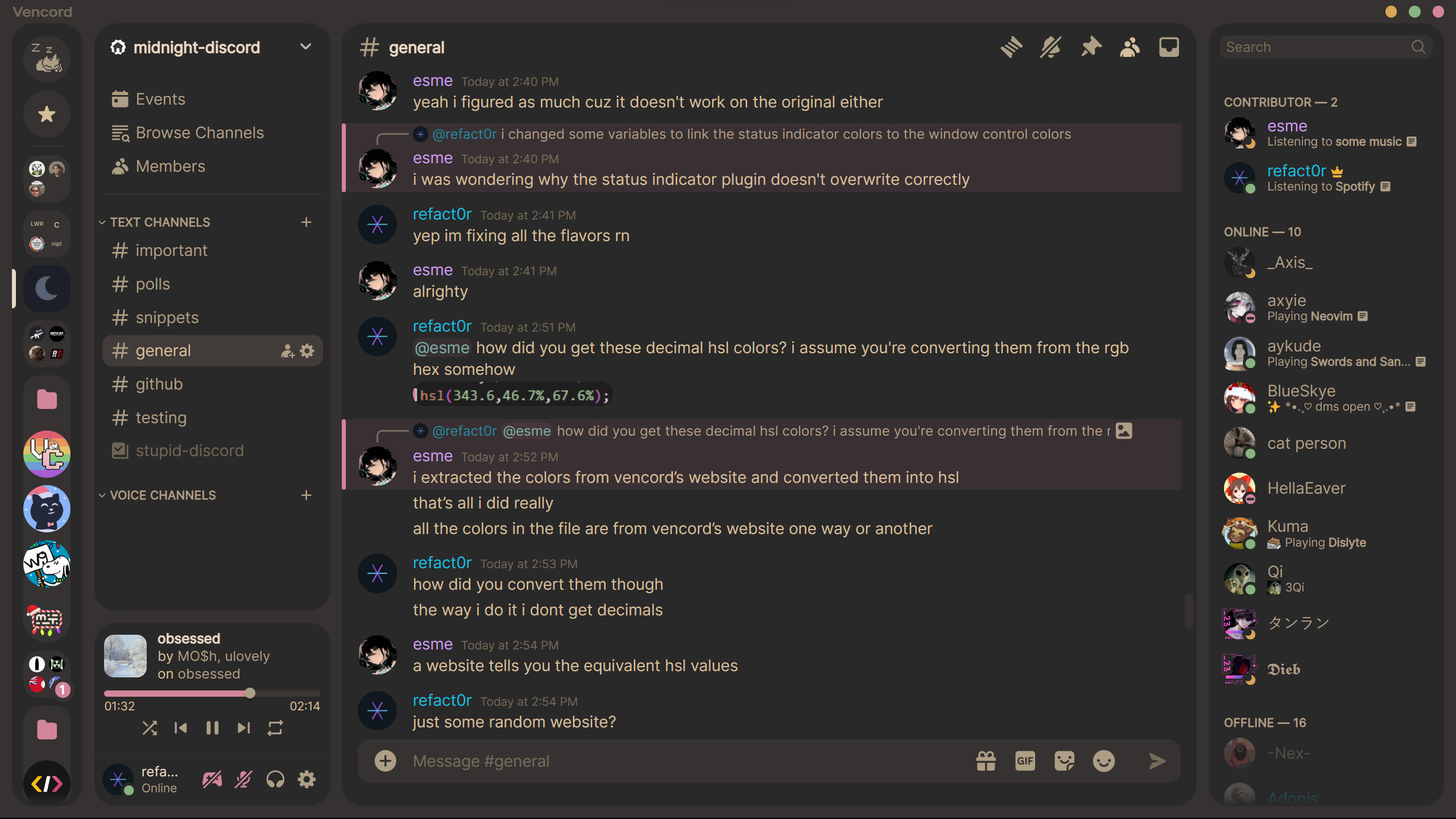a dark, rounded discord theme